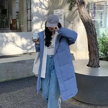 Зимняя женская куртка средней и длинной зимы, женская одежда для хлеба, студенческая зимняя одежда M