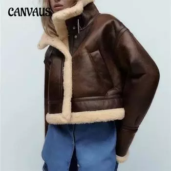 Зимняя женская модная уличная куртка с длинным рукавом и лацканами, двусторонняя куртка, пальто XS чёрный