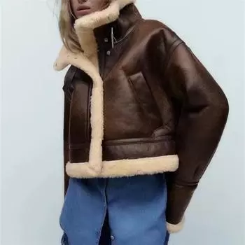 Зимняя женская модная уличная куртка с длинным рукавом и лацканами, двусторонняя куртка, пальто XS чёрный