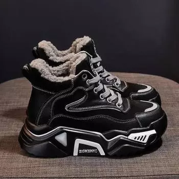 Зимняя женская обувь на шнуровке женские кроссовки зимние ботильоны водонепроницаемые теплые ботинки на платформе женская обувь Botas De Mujer 35