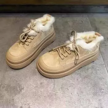 Зимняя женская обувь, новые хлопковые женские кроссовки на платформе, повседневные ботильоны на шнуровке, для бега для женщин, теплые зимние ботинки Botas De Mujer 35 серый