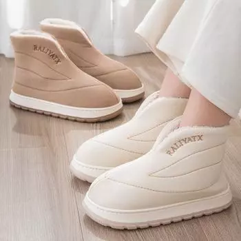 Зимняя женская обувь утолщенные теплые ботинки нескользящие легкие толстые подошвы увеличивающие рост теплые ботинки 36-37 белый