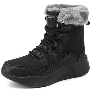 Зимняя женская обувь высокого качества из хлопка с противоскользящим покрытием, размеры 35–42, зимние сапоги, женские зимние ботинки большого размера 35 белый