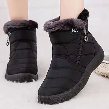 Зимняя женская обувь высокого качества, непромокаемые женские ботинки, зимняя обувь, женские модные плюшевые зимние ботинки, теплые ботильоны 35 коричневый