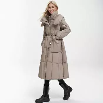 Зимняя женская одежда вариант одежды с хлопковой подкладкой женская свободная куртка длиной до колена с хлопковой подкладкой пуховик с хлопковой подкладкой M верблюд