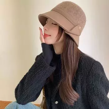Зимняя женская шерстяная панама