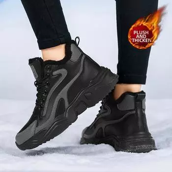 Зимняя женская спортивная обувь для снега 35-40. Водонепроницаемая женская зимняя обувь Dermis. 35 серый/чёрный