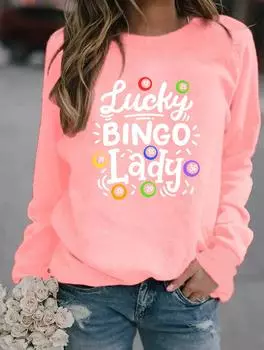 Зимняя женская стильная толстовка с круглым вырезом и множеством популярных узоров S