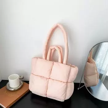 Зимняя женская сумка из хлопка Space, новые повседневные женские сумки через плечо, модные женские сумки-клатчи 31x12x29cm белый