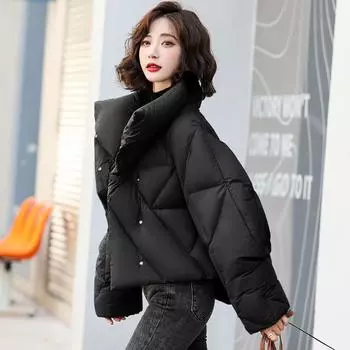 Зимняя женская свободная стеганая куртка