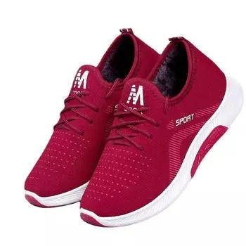 Зимняя женская удобная, модная и легкая повседневная обувь из хлопка 40 чёрный