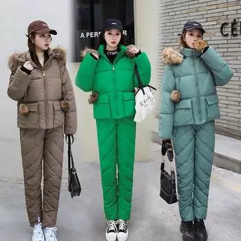 Зимняя зимняя куртка из искусственного меха с капюшоном из двух частей, женская ветрозащитная верхняя одежда M хаки