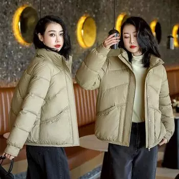 Зимой 2023 года утолщенная свободная куртка, зимнее пальто S чёрный