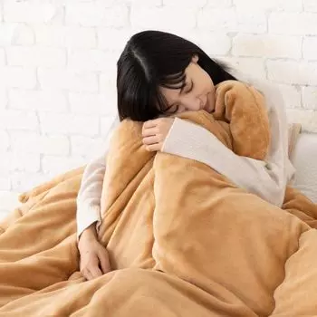 Зимой можно использовать как теплое влажное тепло Котацу бежевый HOME COCCI Одеяло, Одеяло, Одеяло, Двуспальное, [Петлевое тепло], Толстое, одеяло, одеяло,