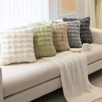 Зимой — плюшевые подушки для гостиной, подушки для спины, подушки для талии, роскошные и высококачественные плавающие оконные украшения, диванные подушки. 30*50cm