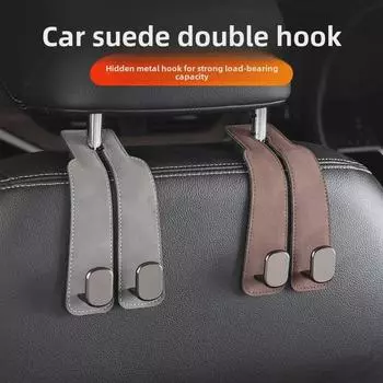 Zinc Alloy Car Hook: Multifunctional Mobile Phone Holder & Storage for Front and Rear Rows.
