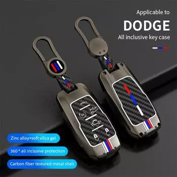 Чехол для автомобильного ключа из цинкового сплава с дистанционным управлением для Dodge RAM 1500 2500 3500 4500 5500 Pickup 2019 2020 2021 2022 Автомобильные аксессуары