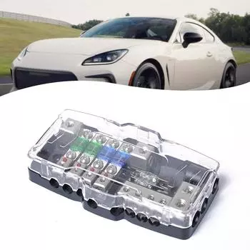 Держатель предохранителя из цинкового сплава с никелевым покрытием и предохранителями, блок распределения стереозвука, блок предохранителей для автомобиля, лодки, автофургона для разделения мощности CHINA