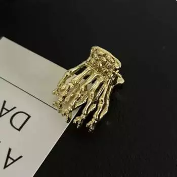 Zinc Alloy Skeleton Hand Hair Claw Skeleton Hand Bone Hollow Small Shark Clip Headwear Side Clip Ghost Paw Hair Claw