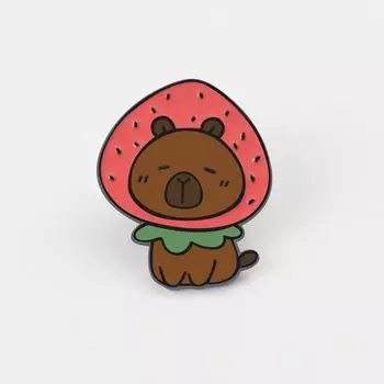 Zinc Zinc Alloy Animal Badge Cute Cartoon Pin Unique Capybara Brooch Students Style 6