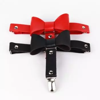 Zinc Zinc Alloy Bow Leg Loops Rock and Roll Bowknot Leather Garter Fashion Leg Thigh Chain Women красный