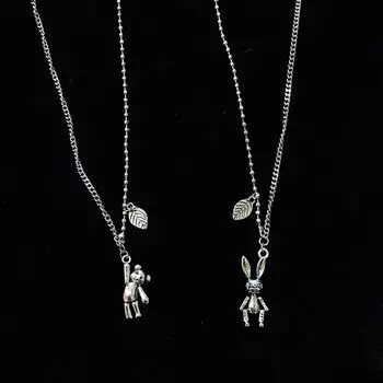 Zinc Zinc Alloy For Men Bear Animal Pendant Women Necklace Clavicle Chain Fashion Jewelry Korean Style Choker A