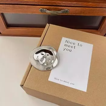 Zinc Zinc Alloy Round Slice Brooches Geometric Big Statement Irregular Brooch Unique Decoration