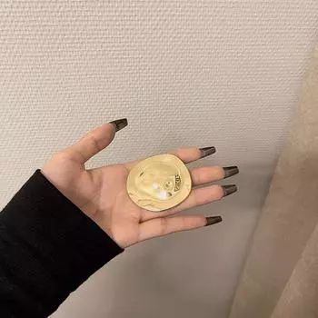 Zinc Zinc Alloy Round Slice Brooches Jewelry Accessories Big Statement Irregular Brooch Personality Daily