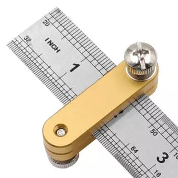 Zinc Zinc Alloy Ruler Square Marking Woodworking Ruler Scriber Woodworking Tool Steel Ruler Positioning Block