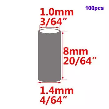 Zinc Zinc Alloy Stainless Steel Fishing Wire Pipe Crimp Sleeves Connector Tackle Tools Fishing Line Tube 1.4