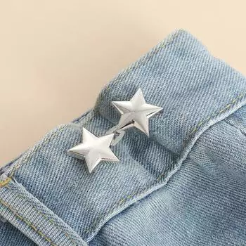 Zinc Zinc Alloy Star Pants Button Tightener Waist Buckle Jean Buttons for Loose Jeans Trousers