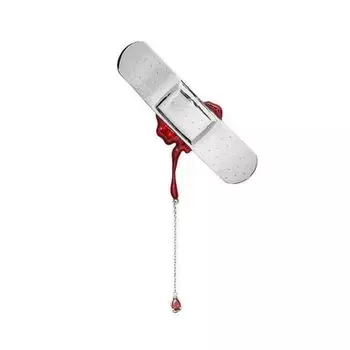 Zine Zinc Zinc Alloy Simulation Metal Tassels Brooch Tassels Hip Hop Pins Friends Gifts серебряный