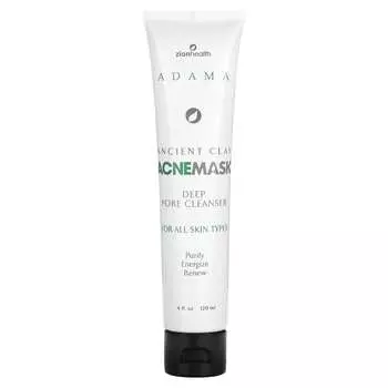 Zion Health, adama, Маска от прыщей на основе древней глины, глубокое очищение пор, 120 мл (4 жидких унции)