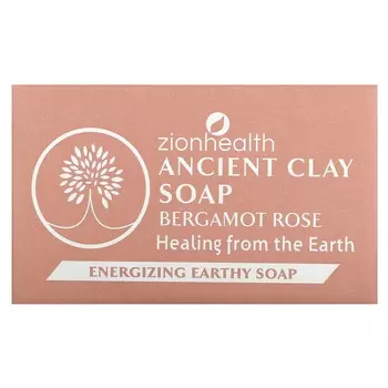 Zion Health, Ancient Clay Soap, Bergamot Rose, 6 oz (170 g)