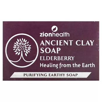 Zion Health, Ancient Clay Soap, Elderberry, 6 oz (170 g)