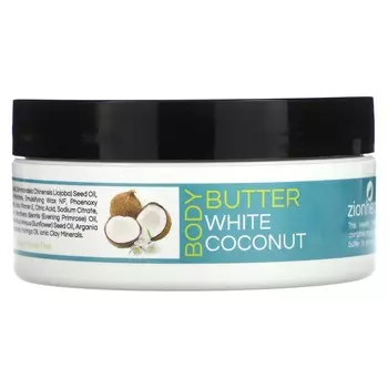 Zion Health, Body Butter with Adama and Argan Oil, White Coconut, 4 oz (118 g)