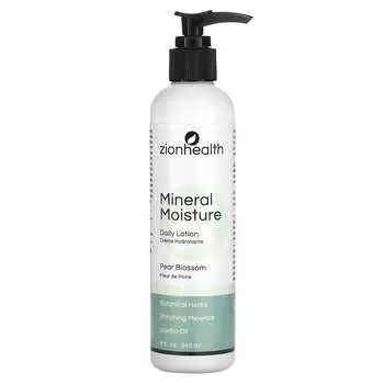 Zion Health, Mineral Moisture, ежедневный лосьон, цветки груши, 8 жидких унций (240 мл)