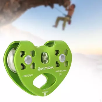 Zip Line Блок Двойная Система Сердцевидный Скалолазание Для Высоты