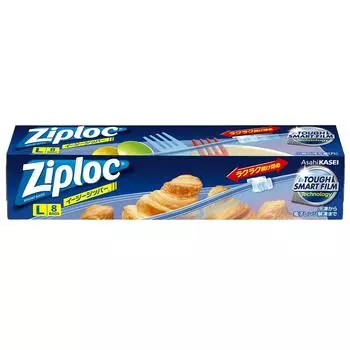 Ziploc Easy Zipper L Transparent 8 pieces