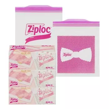 Ziplock design bag ribbon M40 pieces x 3 pieces set белый
