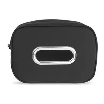 Zipper Car Tissue Box PU Leather Car Seat Back Organizer Storage Bag Car Napkin Holder Armrest