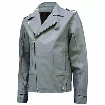 Zipper Lambskin Gray Biker Handmade Soft Casual Stylish Men s Jacket Leather Genuine S серый