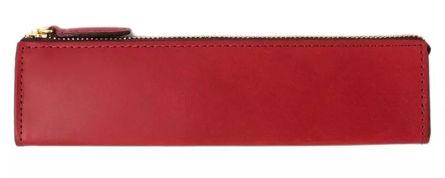 zipper pencil case M Rio Italian leather wine Slip-on IOL-3808 винный