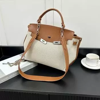 Сумки на плечо из искусственной кожи с внутренним отделением на молнии, контрастные цвета, высококачественные сумки для женщин, трендовые женские сумки