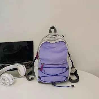 Нейлоновые сумки на молнии для женщин, модные маятниковые рюкзаки, контрастные цвета, изысканные и универсальные.