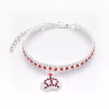 Zircon Dog Rhinestone Collar Shiny Pet Necklace Jewelry Dog Neck Collars Dog/Cat S