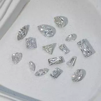 Zirconium Special-Shaped Super Flash 100PC Nail Accessories Micro Pointed Bottom White Mini 1*2*3mm