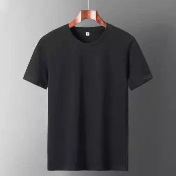 ZIRUNKING 2021 летние футболки унисекс топы футболки сплошной белый/черный 100% хлопок уличная одежда с коротким рукавом футболки с круглым вырезом B-W200 M чёрный