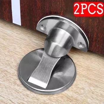 ZIShan Невидимый прочный магнитный замок для пола, противоударный, из цинкового сплава, без проколов, ветрозащитный дверной стопор 1PCS