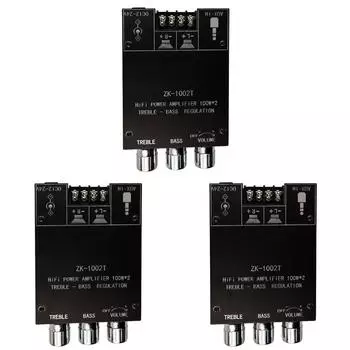 ZK-1002T Bluetooth-совместимый усилитель HIFI 2.0 канала 100Wx2 Аудиоплата